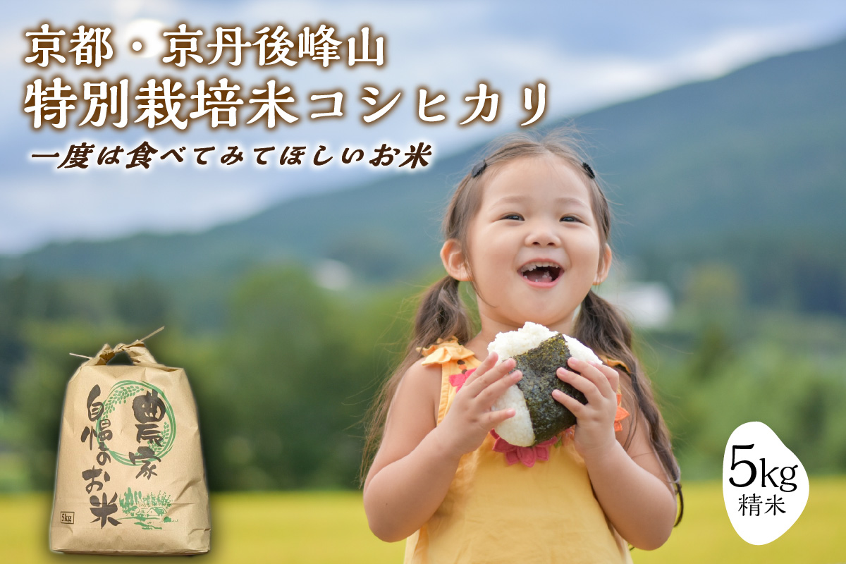 2023年産 京都・京丹後峰山 特別栽培米コシヒカリ　5kg 1等米 検査済証付